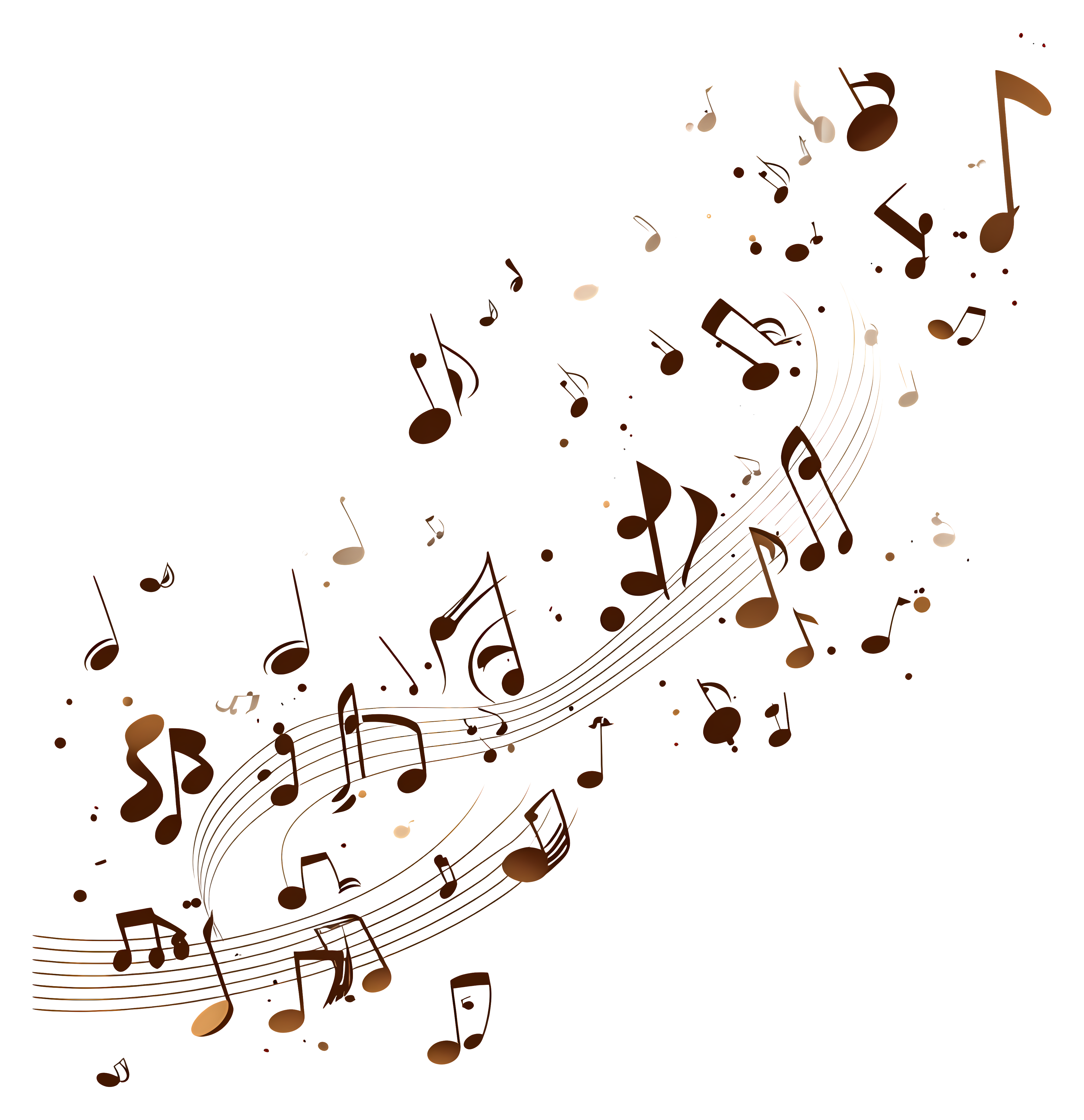 Golden Musical Notes